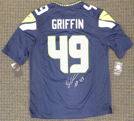 Seattle Seahawks Shaquem Griffin Autographed Blue Nike Jersey Size M MCS Holo Stock #134401 - RSA