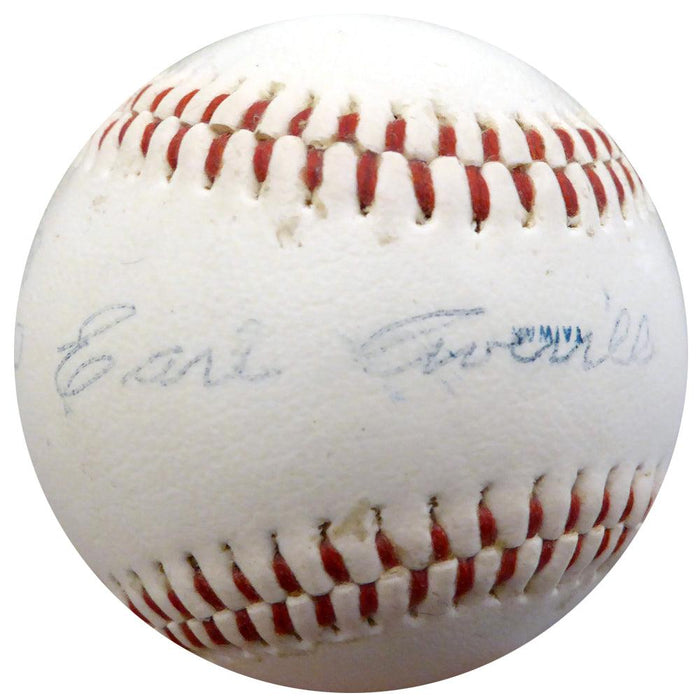 Earl Averill Autographed Seattle Mariners Logo Baseball Cleveland Indians Beckett BAS #A74700 - RSA