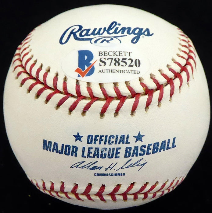 Mike Squires Autographed Official MLB Baseball Chicago White Sox Beckett BAS #S78520 - RSA
