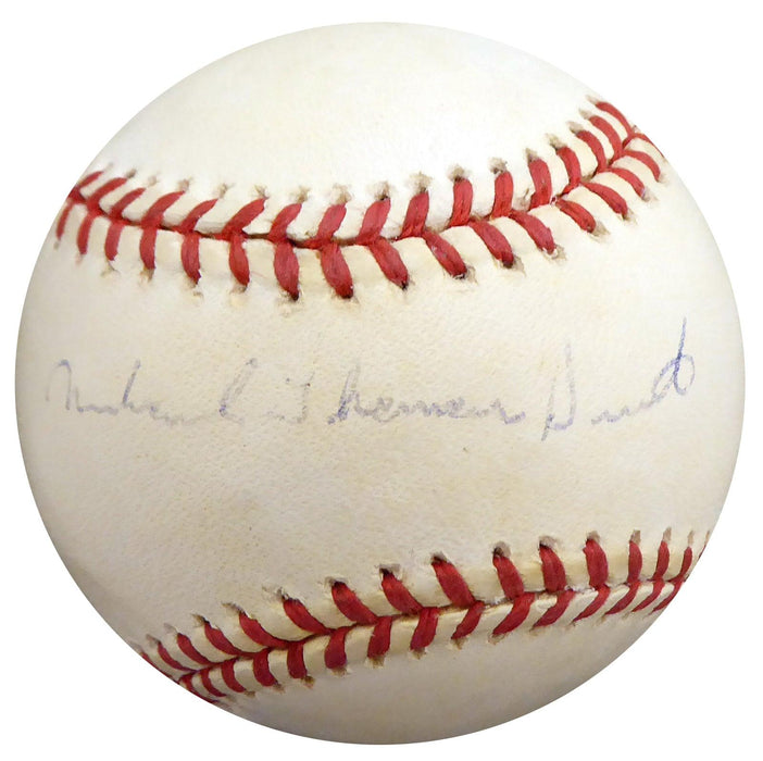Mike Heath Autographed Official AL Baseball New York Yankees, Detroit Tigers "Full Name" Beckett BAS #S78502 - RSA