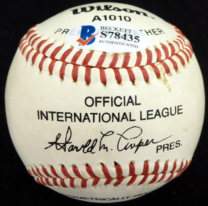 Daryl Irvine Autographed International League Baseball Boston Red Sox Beckett BAS #S78435 - RSA
