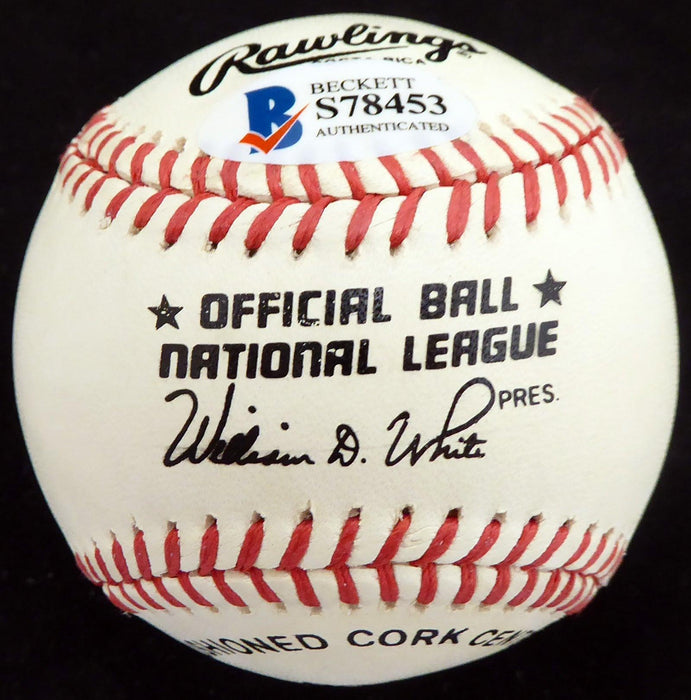 Lee Lacy Autographed Official NL Baseball Los Angeles Dodgers, Pittsburgh Pirates Beckett BAS #S78453 - RSA