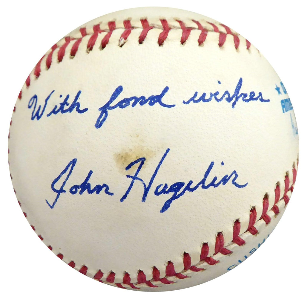 John Hagelin Autographed Official AL Baseball Presidential Candidate Beckett BAS #S78780 - RSA