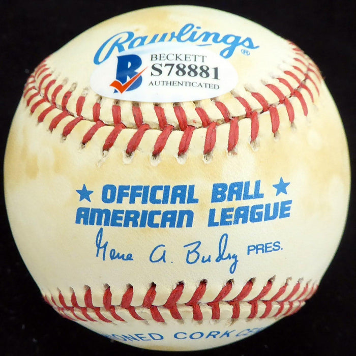 Mike Hegan Autographed Official AL Baseball New York Yankees "Full Name Yankees 1966 & 1967" Beckett BAS #S78881 - RSA