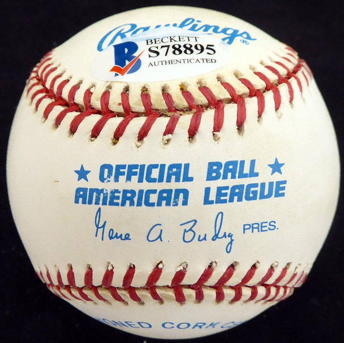 Ray Boone Autographed Official AL Baseball Cleveland Indians, Detroit Tigers "Full Name "Ike" 1948-1960 LT .275" Beckett BAS #S78895 - RSA