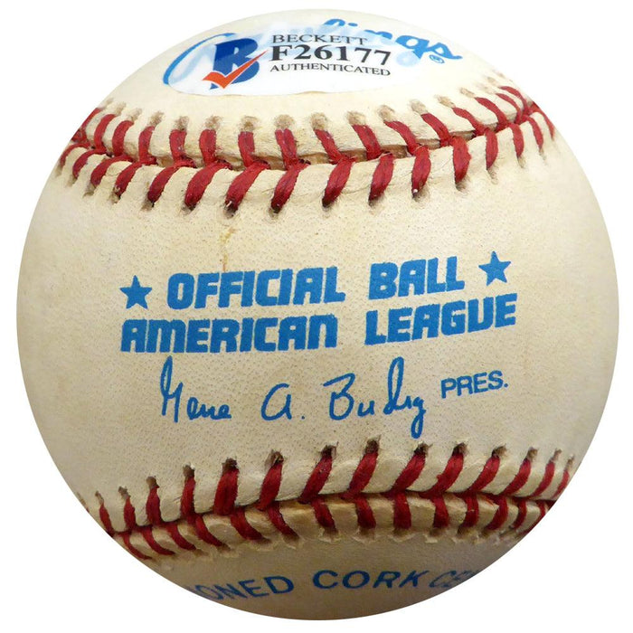 Tommy Byrne Autographed Official AL Baseball New York Yankees Beckett BAS #F26177 - RSA