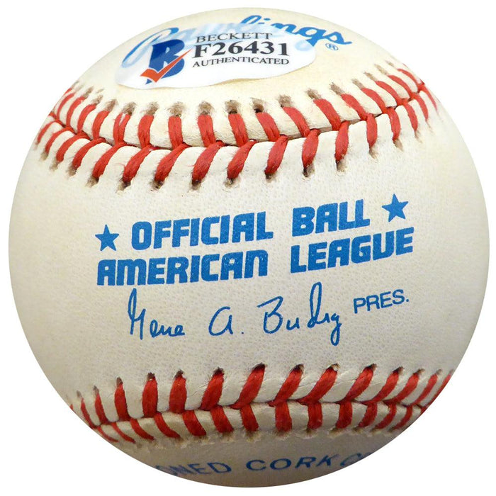 Allie Clark Autographed Official AL Baseball New York Yankees Beckett BAS #F26431 - RSA