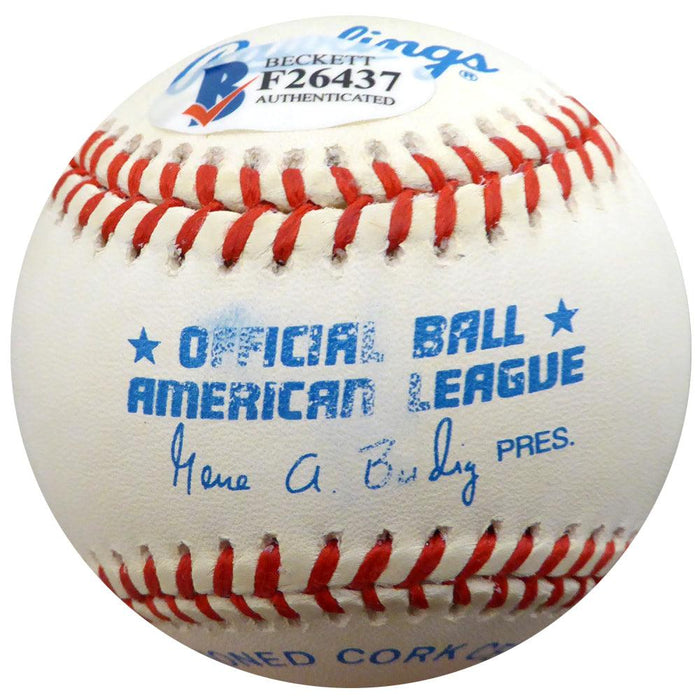 Ray Coleman Autographed Official AL Baseball St. Louis Browns, Chicago White Sox Beckett BAS #F26437 - RSA