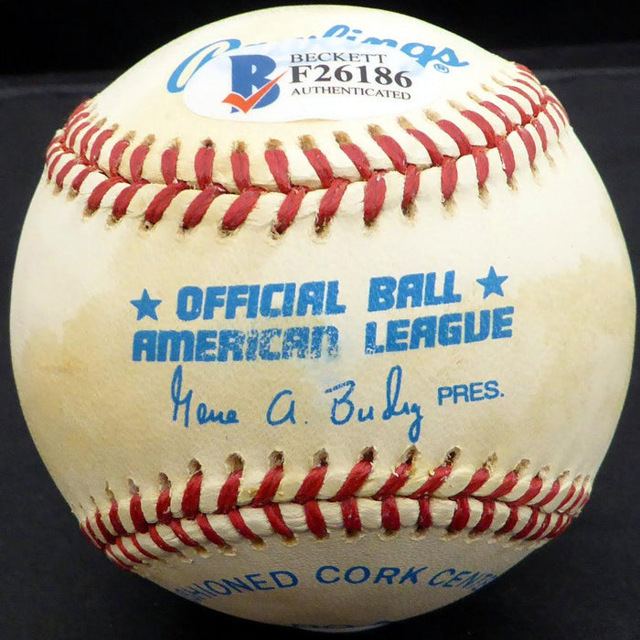 Tommy Byrne Autographed Official AL Baseball New York Yankees Beckett BAS #F26186 - RSA