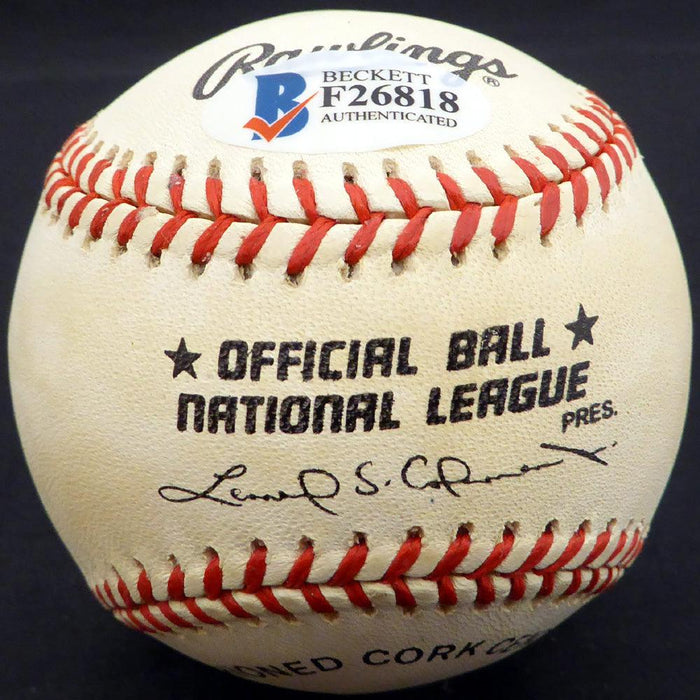 Don Gross Autographed Official NL Baseball Cincinnati Reds, Pittsburgh Pirates Beckett BAS #F26818 - RSA