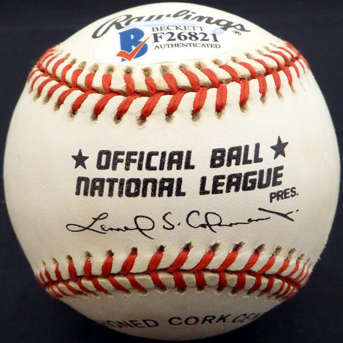Don Gross Autographed Official NL Baseball Cincinnati Reds, Pittsburgh Pirates Beckett BAS #F26821 - RSA
