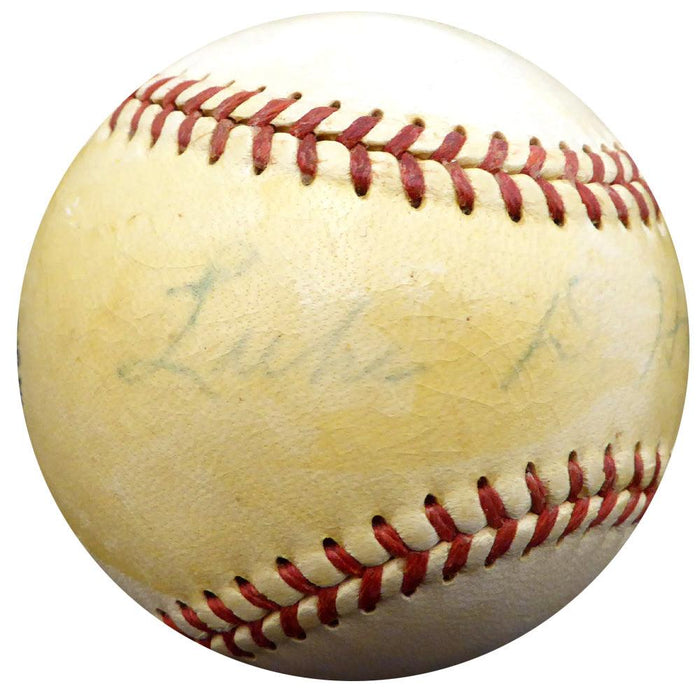 Luke Hamlin Autographed Official Warren Giles NL Baseball Brooklyn Dodgers, Detroit Tigers Beckett BAS #F29103 - RSA