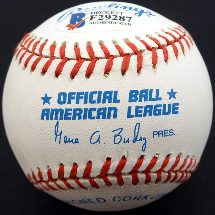 Johnny Klippstein Autographed Official AL Baseball Chicago Cubs, Los Angeles Dodgers Beckett BAS #F29287 - RSA