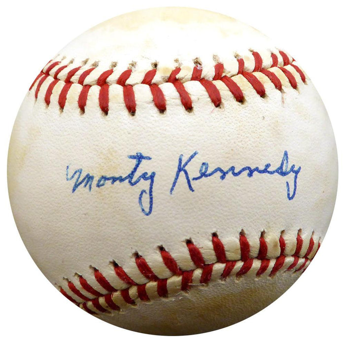 Monte "Monty" Kennedy Autographed Official OL Baseball New York Giants Beckett BAS #F29360 - RSA