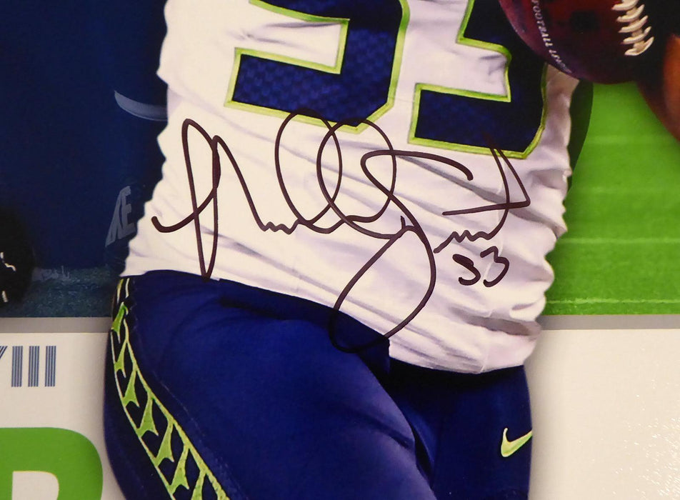Malcolm Smith Autographed 13x14.5 Photo Seattle Seahawks Super Bowl XLVIII Fanatics Holo Stock #177454 - RSA