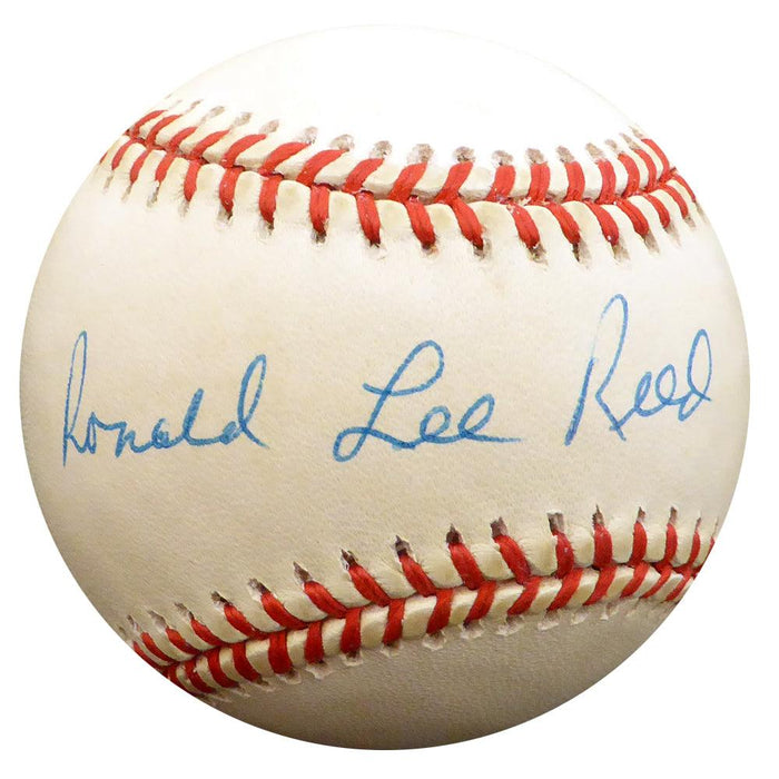 Ron Ronald Lee Reed Autographed Official NL Baseball Philadelphia Phillies Full Name Beckett BAS #F29880 - RSA