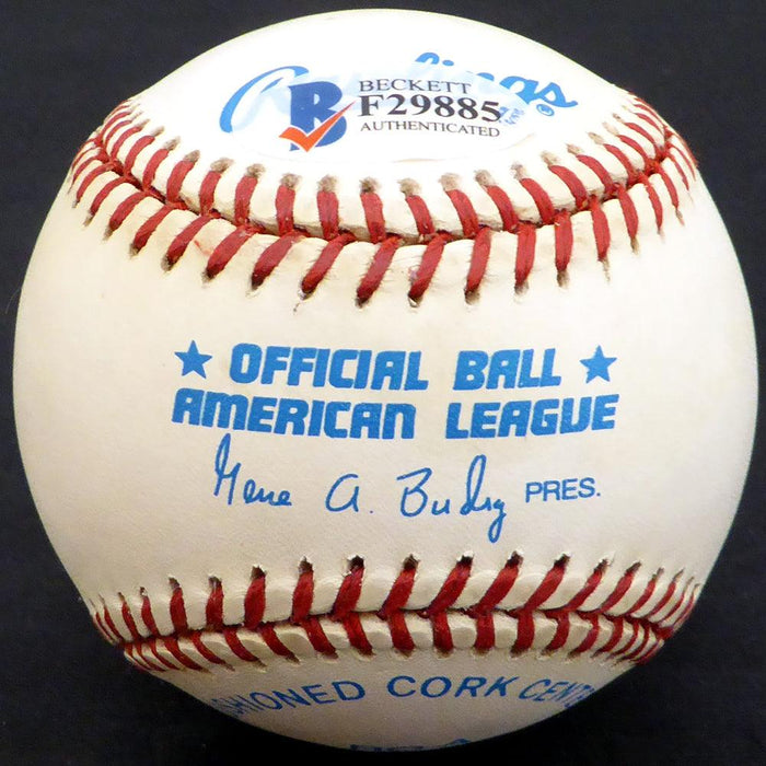 Billy Rogell Autographed Official AL Baseball Detroit Tigers Beckett BAS #F29885 - RSA