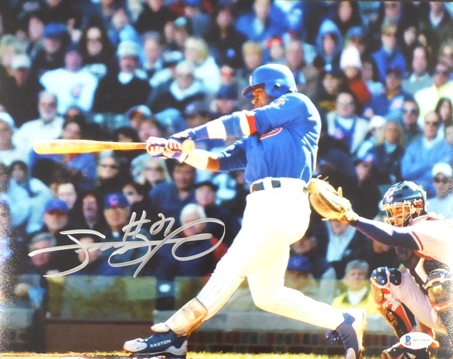 Sammy Sosa Autographed 11x14 Photo Chicago Cubs Beckett BAS Stock #177684 - RSA