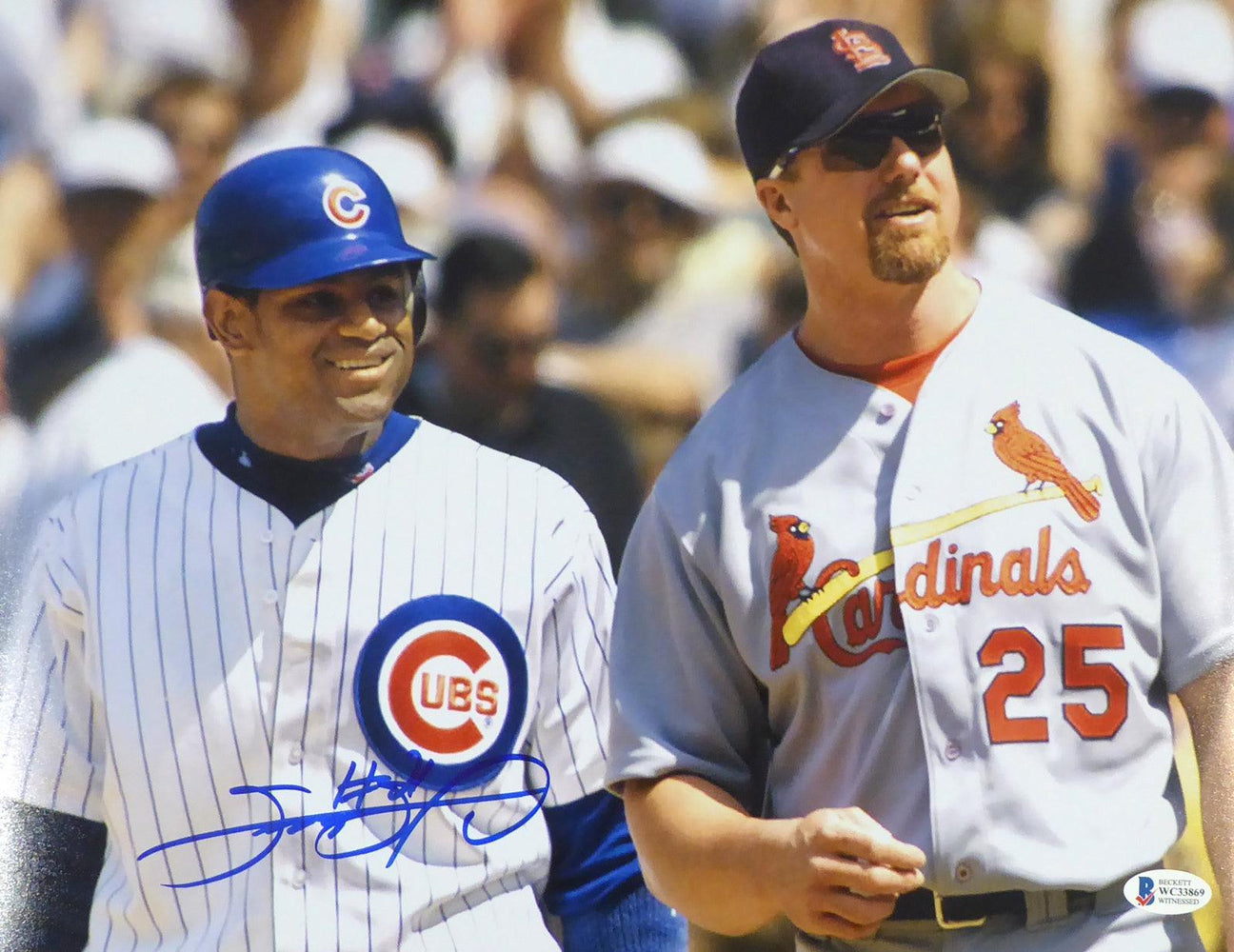 Sammy Sosa Autographed 11x14 Photo Chicago Cubs Beckett BAS Stock #177687 - RSA