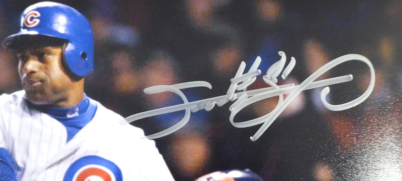 Sammy Sosa Autographed 11x14 Photo Chicago Cubs Beckett BAS Stock #177689 - RSA