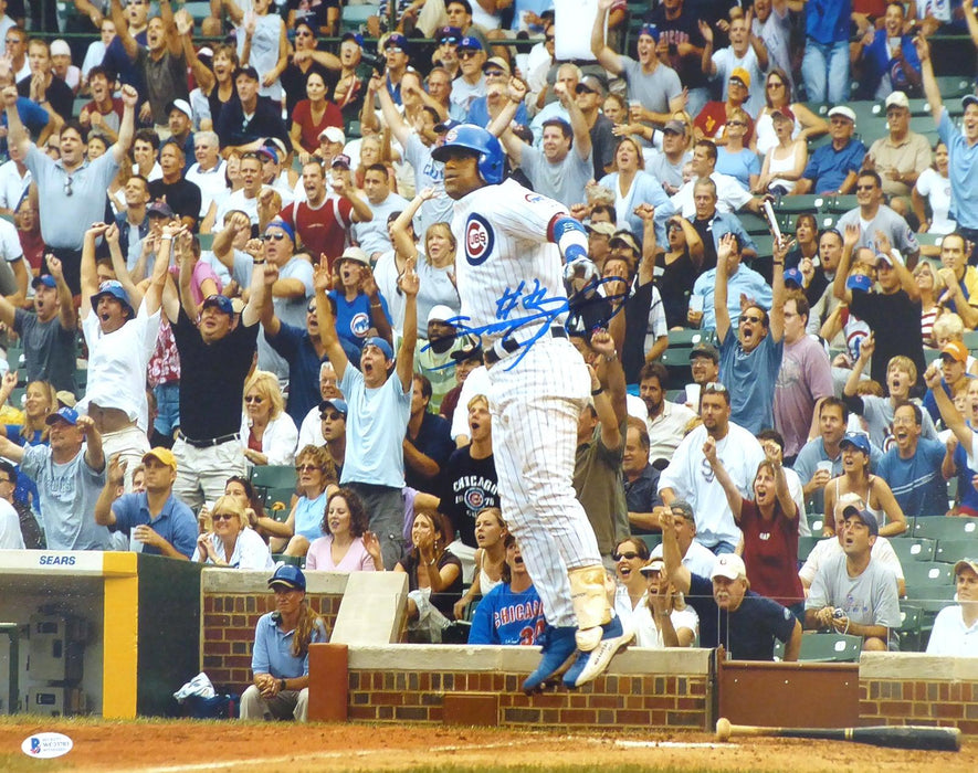 Sammy Sosa Autographed 16x20 Photo Chicago Cubs Beckett BAS Stock #177694 - RSA