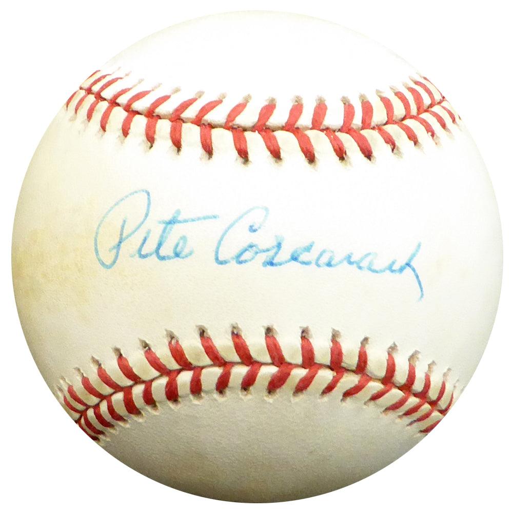 Pete Coscarart Autographed Official NL Baseball Brooklyn Dodgers, Pittsburgh Pirates Beckett BAS #E48102 - RSA