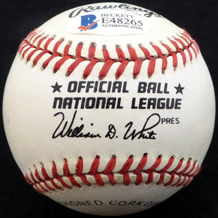 Von Joshua Autographed Official NL Baseball Los Angeles Dodgers Beckett BAS #E48265 - RSA