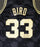 Boston Celtics Larry Bird Autographed Black Mitchell & Ness Gold Toile Swingman Jersey Size L Beckett BAS Stock #177715 - RSA