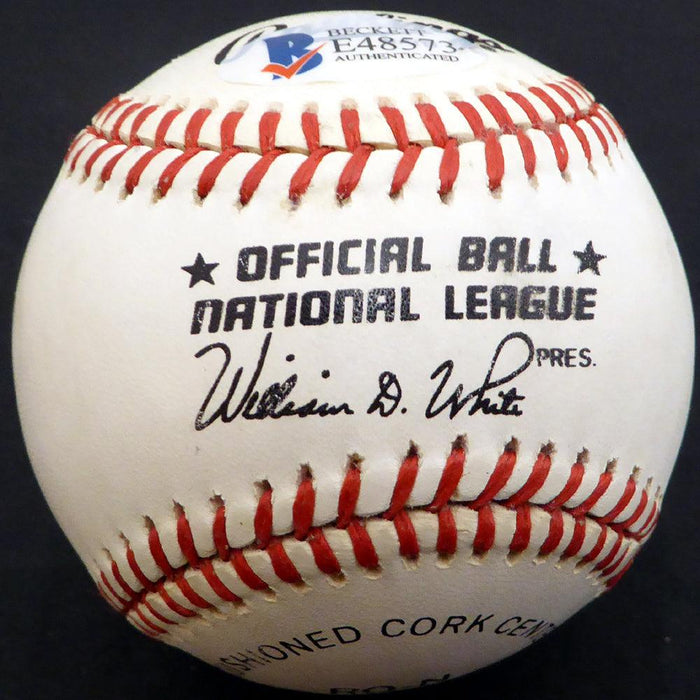 Ben Wade Autographed Official NL Baseball Brooklyn Dodgers Beckett BAS #E48573 - RSA