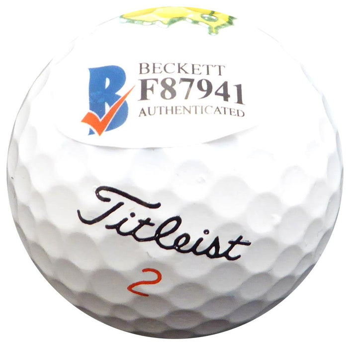 Cameron Champ Autographed Official Titleist PRO V1X Golf Ball Masters Logo Beckett BAS #F87941 - RSA