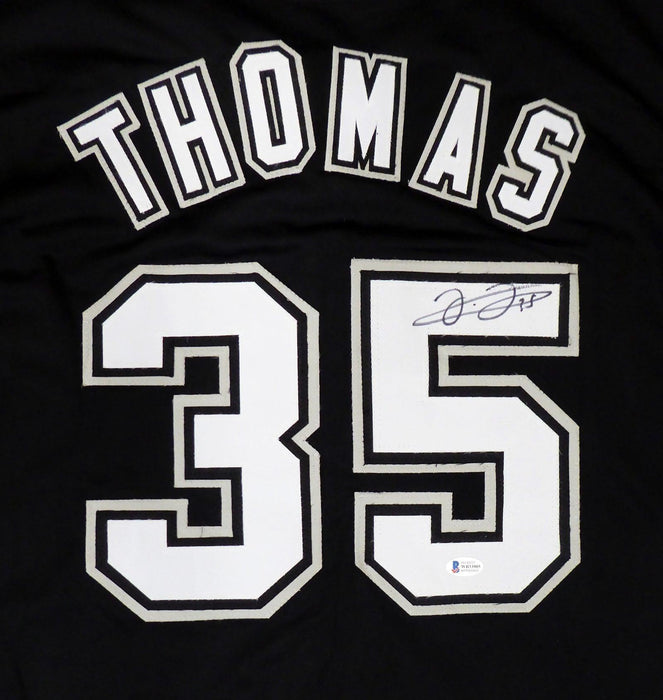Chicago White Sox Frank Thomas Autographed Framed Black Jersey Beckett BAS Stock #185081 - RSA