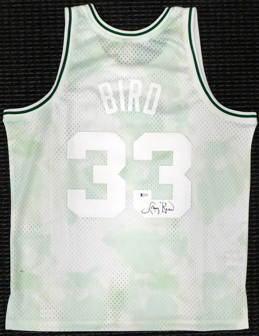 Boston Celtics Larry Bird Autographed Authentic Cloudy Skies Mitchell & Ness Jersey Beckett BAS #WA54261 - RSA