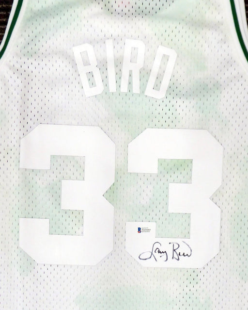 Boston Celtics Larry Bird Autographed Authentic Cloudy Skies Mitchell & Ness Jersey Beckett BAS #WA54261 - RSA