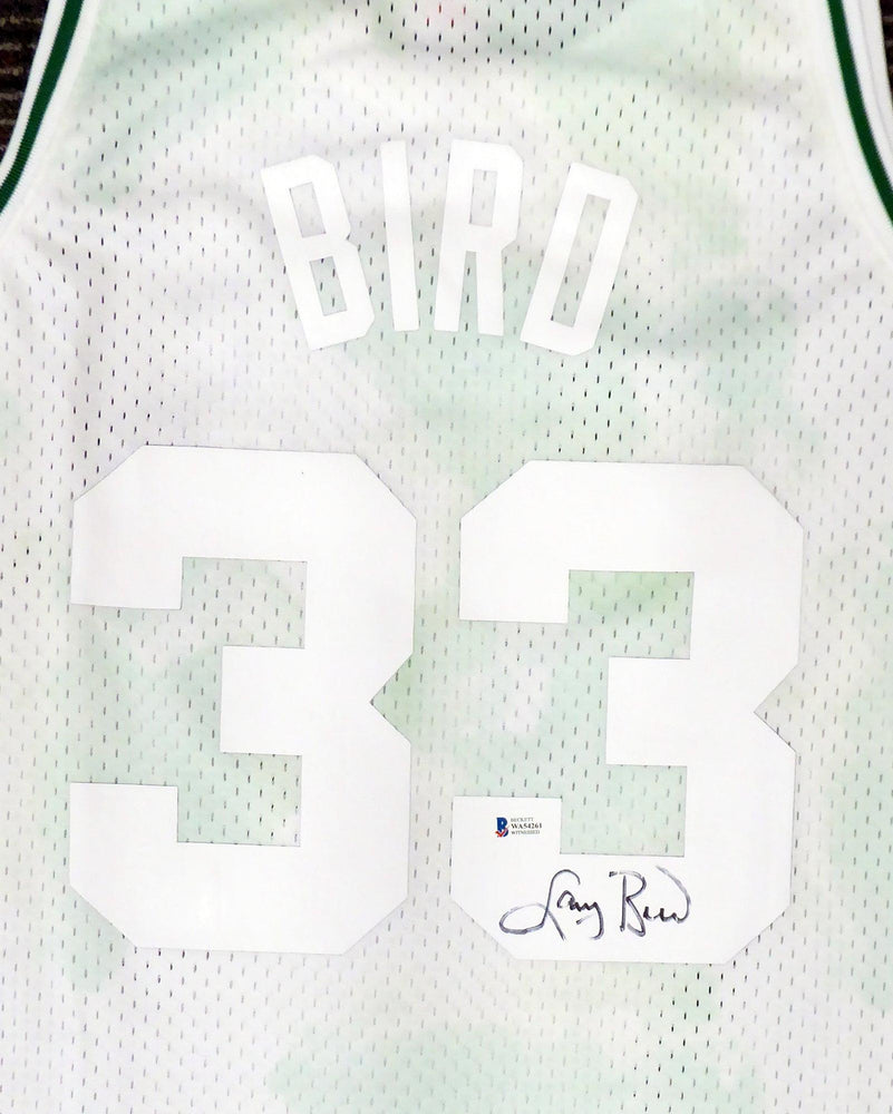 Boston Celtics Larry Bird Autographed Authentic Cloudy Skies Mitchell & Ness Jersey Beckett BAS #WA54261 - RSA