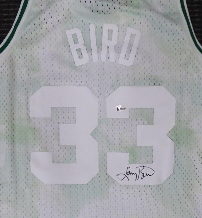 Boston Celtics Larry Bird Autographed Authentic Cloudy Skies Mitchell & Ness Jersey Beckett BAS #WA54260 - RSA