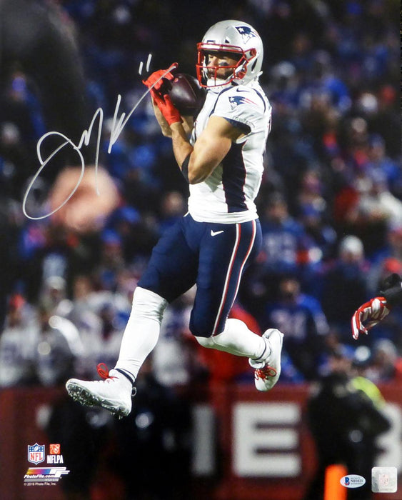 Julian Edelman Autographed 16x20 Photo New England Patriots Beckett BAS Stock #147919 - RSA