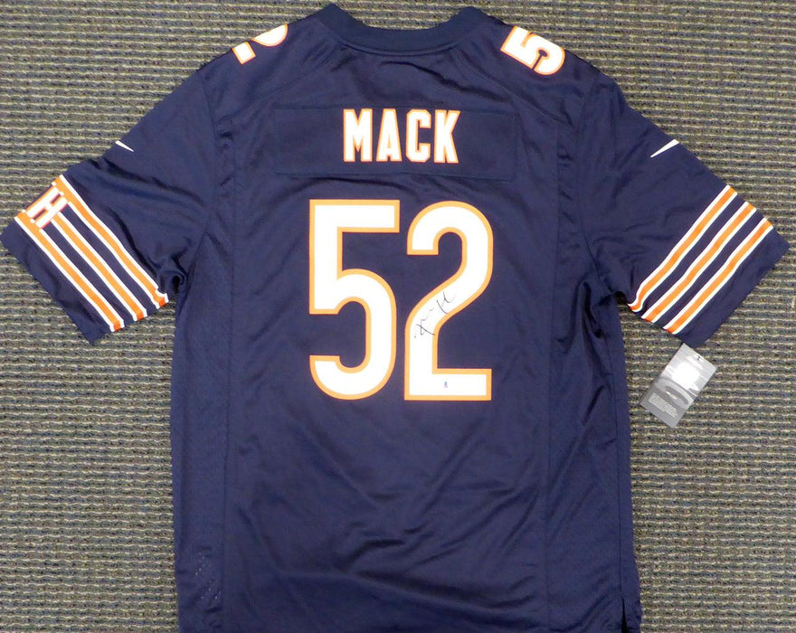 Chicago Bears Khalil Mack Autographed Blue Nike Jersey Size L Beckett BAS Stock #148304 - RSA