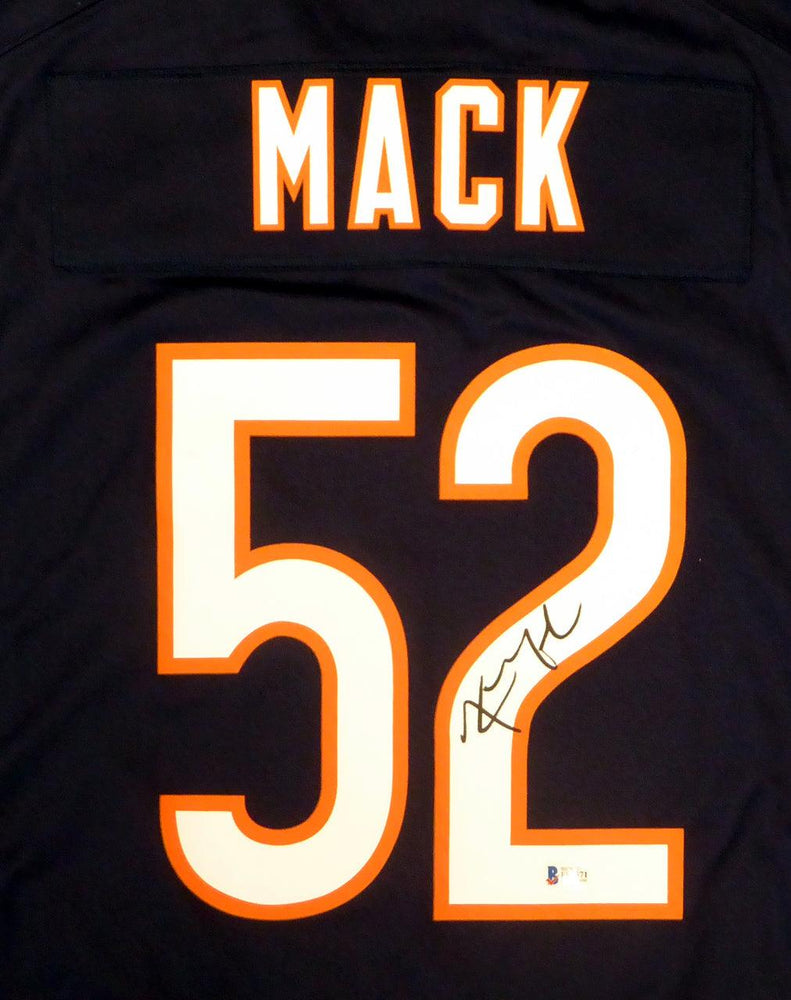 Chicago Bears Khalil Mack Autographed Blue Nike Jersey Size L Beckett BAS Stock #148304 - RSA