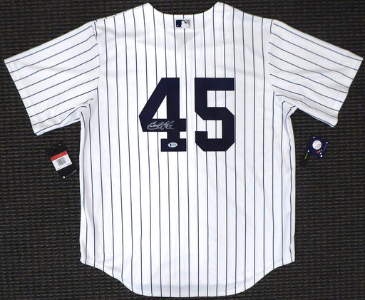 New York Yankees Gerrit Cole Autographed Nike White Jersey Size L Beckett BAS Stock #181850 - RSA