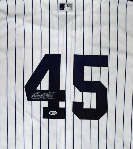 New York Yankees Gerrit Cole Autographed Nike White Jersey Size L Beckett BAS Stock #181850 - RSA
