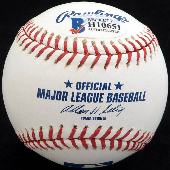 Greg Halman Autographed Official MLB Baseball Seattle Mariners Beckett BAS #H10651 - RSA