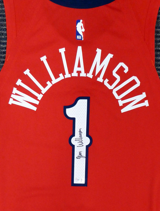New Orleans Pelicans Zion Williamson Autographed Authentic Red Nike Jersey Size 48 Fanatics Holo Stock #185353 - RSA