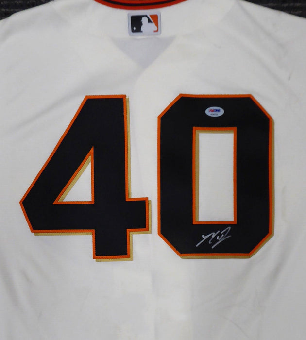 San Francisco Giants Madison Bumgarner Autographed Cream Majestic Cool Base Jersey Size L PSA/DNA Stock #185698 - RSA