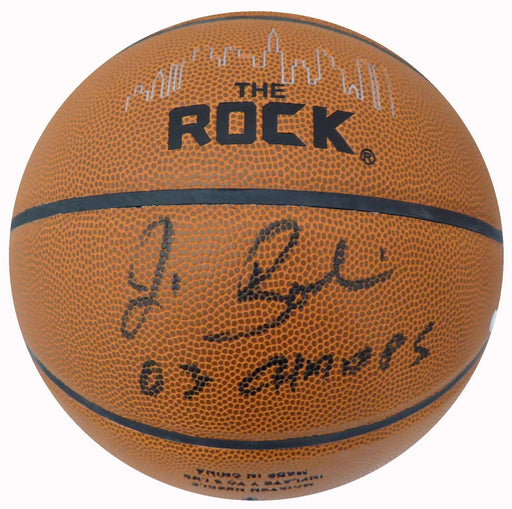 Jim Boeheim Autographed The Rock Basketball Syracuse Orange "05 Champs" Steiner Stock #185850 - RSA