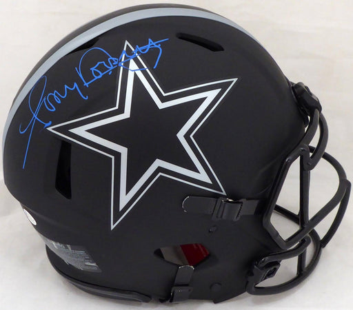 Tony Dorsett Autographed Dallas Cowboys Eclipse Black Full Size Authentic Speed Helmet Beckett BAS #WE12147 - RSA