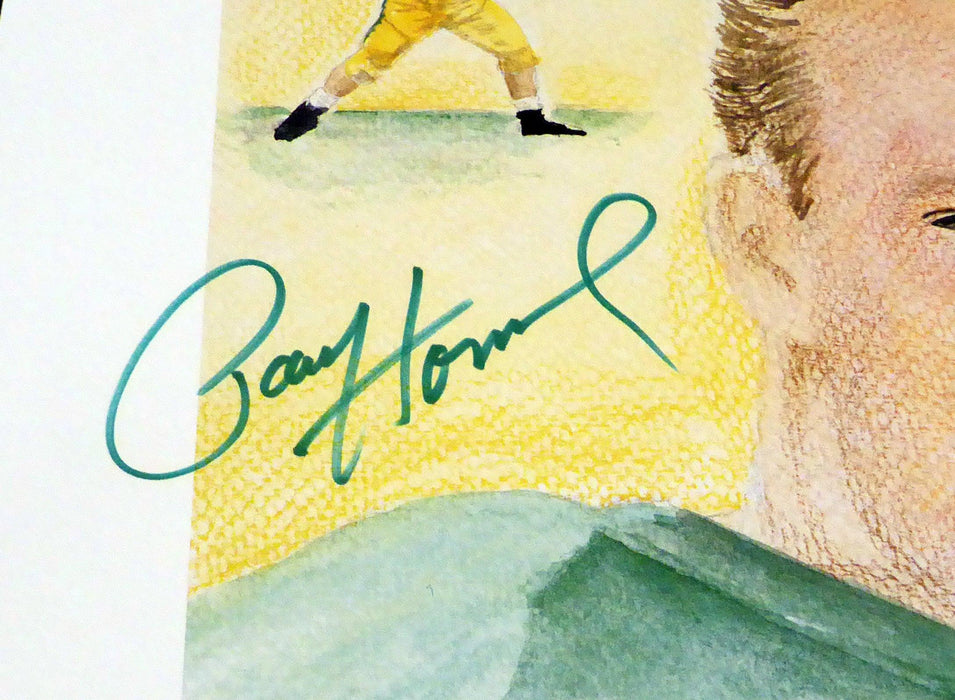 Paul Hornung Autographed 12x15 Lithograph Photo Green Bay Packers Beckett BAS Stock #156450 - RSA