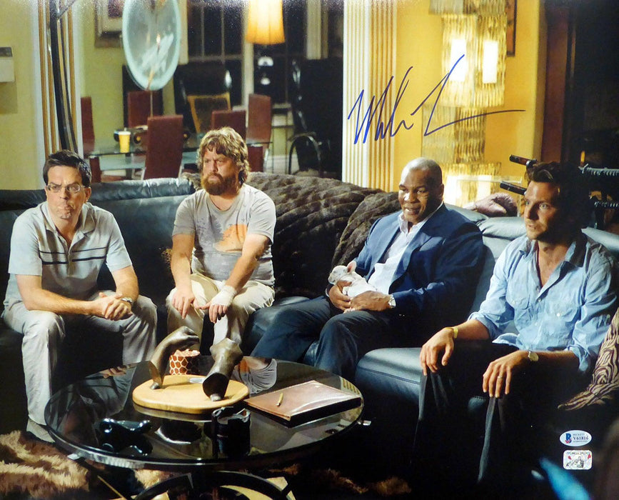 Mike Tyson Autographed 16x20 Photo The Hangover Beckett BAS Stock #180898 - RSA