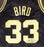 Boston Celtics Larry Bird Autographed Black Mitchell & Ness Gold Toile Swingman Jersey Size L Beckett BAS #Y92564 - RSA