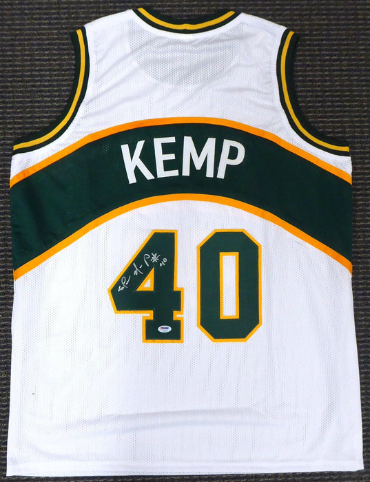 Seattle Sonics Shawn Kemp Autographed White Jersey PSA/DNA Stock #187733 - RSA