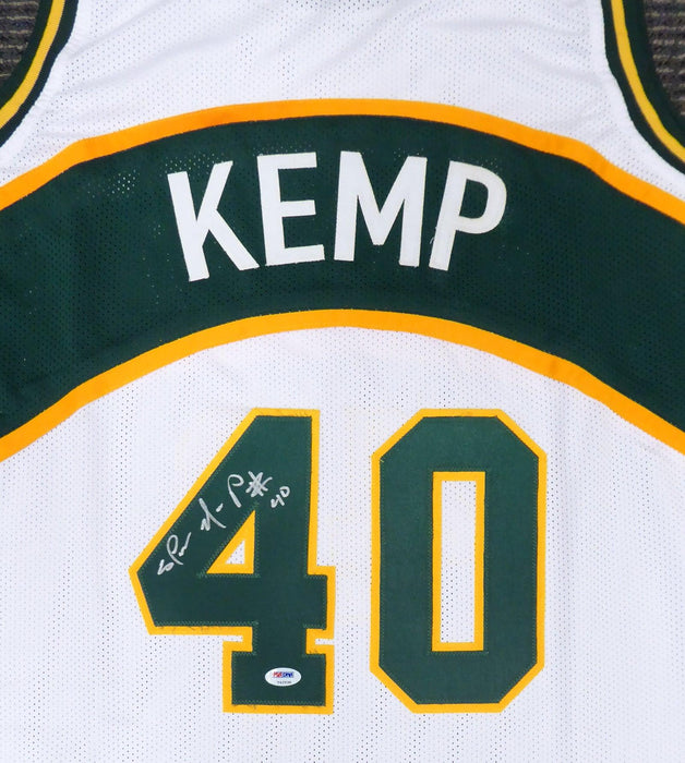 Seattle Sonics Shawn Kemp Autographed White Jersey PSA/DNA Stock #187733 - RSA